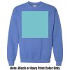 Adult Heavy Blend Heather Royal or Red 60/40 Fleece Crew (S) Thumbnail