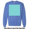 Adult Heavy Blend Heather Royal or Red 60/40 Fleece Crew (S) Thumbnail