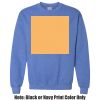 Adult Heavy Blend Heather Royal or Red 60/40 Fleece Crew (S) Thumbnail