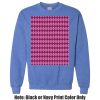 Adult Heavy Blend Heather Royal or Red 60/40 Fleece Crew (S) Thumbnail
