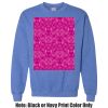 Adult Heavy Blend Heather Royal or Red 60/40 Fleece Crew (S) Thumbnail