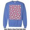 Adult Heavy Blend Heather Royal or Red 60/40 Fleece Crew (S) Thumbnail