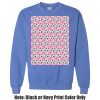 Adult Heavy Blend Heather Royal or Red 60/40 Fleece Crew (S) Thumbnail