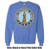 Adult Heavy Blend Heather Royal or Red 60/40 Fleece Crew (S) Thumbnail