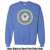 Adult Heavy Blend Heather Royal or Red 60/40 Fleece Crew (S) Thumbnail