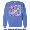 Adult Heavy Blend Heather Royal or Red 60/40 Fleece Crew (S) Thumbnail