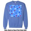 Adult Heavy Blend Heather Royal or Red 60/40 Fleece Crew (S) Thumbnail