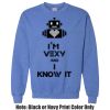 Adult Heavy Blend Heather Royal or Red 60/40 Fleece Crew (S) Thumbnail