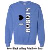 Adult Heavy Blend Heather Royal or Red 60/40 Fleece Crew (S) Thumbnail