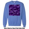 Adult Heavy Blend Heather Royal or Red 60/40 Fleece Crew (S) Thumbnail