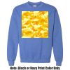 Adult Heavy Blend Heather Royal or Red 60/40 Fleece Crew (S) Thumbnail