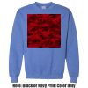 Adult Heavy Blend Heather Royal or Red 60/40 Fleece Crew (S) Thumbnail