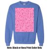 Adult Heavy Blend Heather Royal or Red 60/40 Fleece Crew (S) Thumbnail