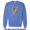 Adult Heavy Blend Heather Royal or Red 60/40 Fleece Crew (S) Thumbnail