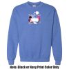 Adult Heavy Blend Heather Royal or Red 60/40 Fleece Crew (S) Thumbnail