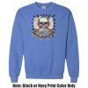 Adult Heavy Blend Heather Royal or Red 60/40 Fleece Crew (S) Thumbnail
