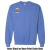 Adult Heavy Blend Heather Royal or Red 60/40 Fleece Crew (S) Thumbnail