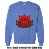 Adult Heavy Blend Heather Royal or Red 60/40 Fleece Crew (S) Thumbnail