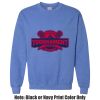 Adult Heavy Blend Heather Royal or Red 60/40 Fleece Crew (S) Thumbnail
