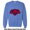 Adult Heavy Blend Heather Royal or Red 60/40 Fleece Crew (S) Thumbnail