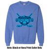 Adult Heavy Blend Heather Royal or Red 60/40 Fleece Crew (S) Thumbnail