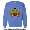 Adult Heavy Blend Heather Royal or Red 60/40 Fleece Crew (S) Thumbnail