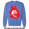 Adult Heavy Blend Heather Royal or Red 60/40 Fleece Crew (S) Thumbnail