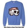 Adult Heavy Blend Heather Royal or Red 60/40 Fleece Crew (S) Thumbnail