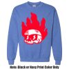 Adult Heavy Blend Heather Royal or Red 60/40 Fleece Crew (S) Thumbnail