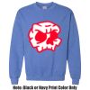 Adult Heavy Blend Heather Royal or Red 60/40 Fleece Crew (S) Thumbnail