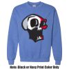Adult Heavy Blend Heather Royal or Red 60/40 Fleece Crew (S) Thumbnail