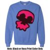 Adult Heavy Blend Heather Royal or Red 60/40 Fleece Crew (S) Thumbnail