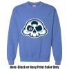 Adult Heavy Blend Heather Royal or Red 60/40 Fleece Crew (S) Thumbnail