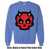 Adult Heavy Blend Heather Royal or Red 60/40 Fleece Crew (S) Thumbnail
