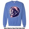 Adult Heavy Blend Heather Royal or Red 60/40 Fleece Crew (S) Thumbnail