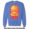 Adult Heavy Blend Heather Royal or Red 60/40 Fleece Crew (S) Thumbnail