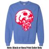 Adult Heavy Blend Heather Royal or Red 60/40 Fleece Crew (S) Thumbnail