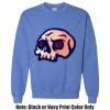 Adult Heavy Blend Heather Royal or Red 60/40 Fleece Crew (S) Thumbnail