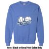 Adult Heavy Blend Heather Royal or Red 60/40 Fleece Crew (S) Thumbnail