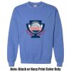 Adult Heavy Blend Heather Royal or Red 60/40 Fleece Crew (S) Thumbnail