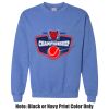 Adult Heavy Blend Heather Royal or Red 60/40 Fleece Crew (S) Thumbnail