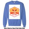 Adult Heavy Blend Heather Royal or Red 60/40 Fleece Crew (S) Thumbnail