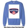 Adult Heavy Blend Heather Royal or Red 60/40 Fleece Crew (S) Thumbnail