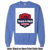 Adult Heavy Blend Heather Royal or Red 60/40 Fleece Crew (S) Thumbnail