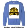 Adult Heavy Blend Heather Royal or Red 60/40 Fleece Crew (S) Thumbnail