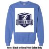 Adult Heavy Blend Heather Royal or Red 60/40 Fleece Crew (S) Thumbnail