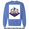 Adult Heavy Blend Heather Royal or Red 60/40 Fleece Crew (S) Thumbnail