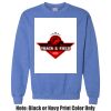 Adult Heavy Blend Heather Royal or Red 60/40 Fleece Crew (S) Thumbnail