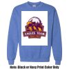 Adult Heavy Blend Heather Royal or Red 60/40 Fleece Crew (S) Thumbnail