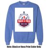 Adult Heavy Blend Heather Royal or Red 60/40 Fleece Crew (S) Thumbnail